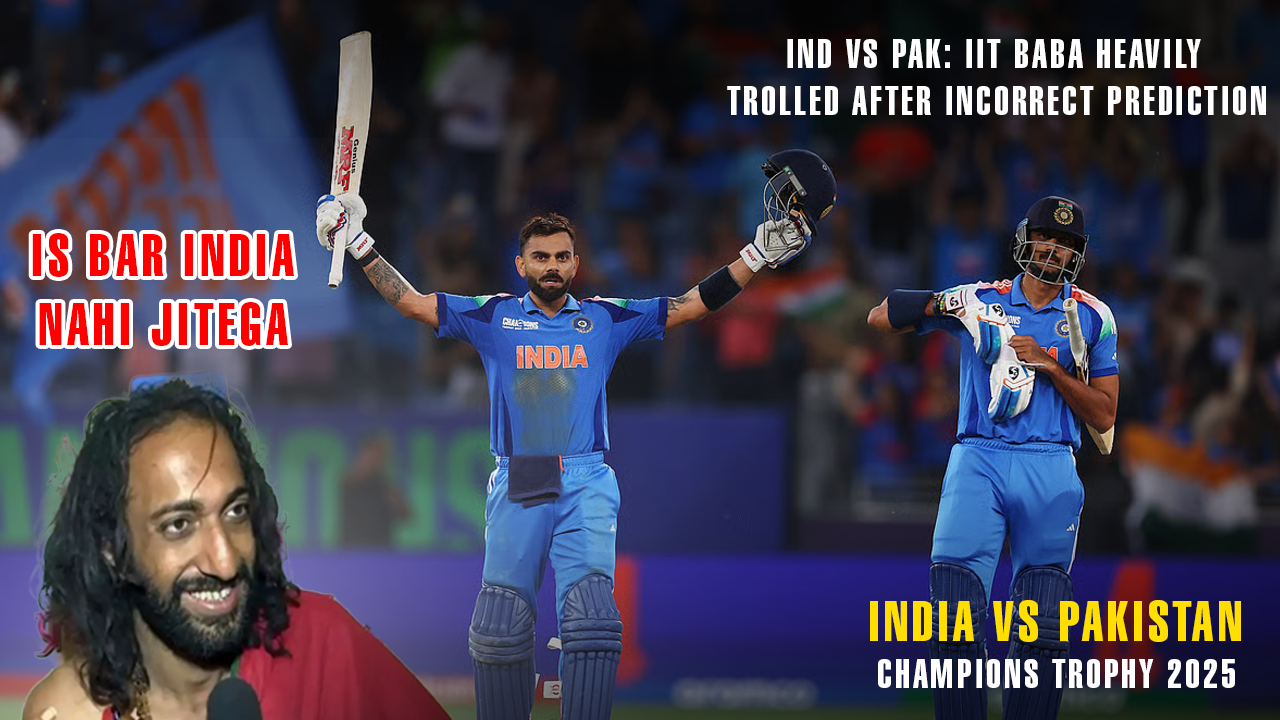IND vs PAK: IIT Baba Heavily Trolled After Incorrect India vs Pakistan Champions Trophy 2025 Prediction