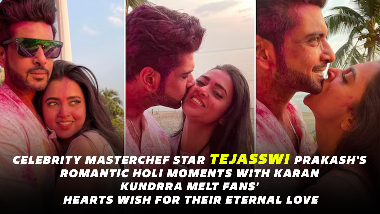 Celebrity MasterChef Star Tejasswi Prakash's Romantic Holi Moments with Karan Kundrra Melt Fans' Hearts; Wish for Their Eternal Love
